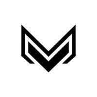 Letter Mv or Vm new shape with unique monogram logo vector