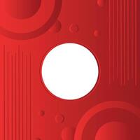 Red Gradient abstract background with white circle in center vector