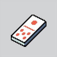 Pixel art illustration Domino. Pixelated Dominoes Board. Casino Dominoes Domino pixelated for the pixel art game and icon for website and game. old school retro. vector