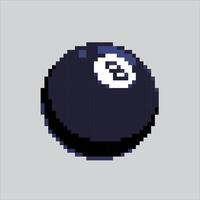 Pixel art illustration Billiard Ball. Pixelated Pool Ball. Number 8 Billiard Pool Ball pixelated for the pixel art game and icon for website and game. old school retro. vector
