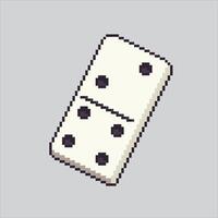 Pixel art illustration Domino. Pixelated Dominoes Board. Casino Dominoes Domino pixelated for the pixel art game and icon for website and game. old school retro. vector