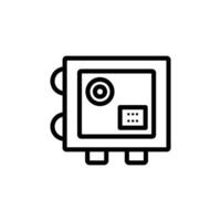 Safe line icon isolated on white background vector