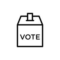 Referendum line icon isolated on white background vector