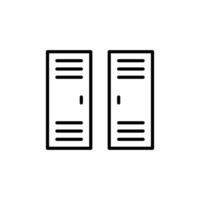 Locker line icon isolated on white background vector