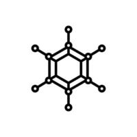 Graphene line icon isolated on white background vector