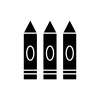 Crayon icon isolated vector