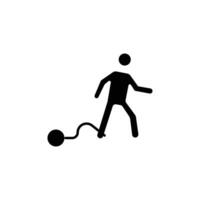 Guilty human icon vector