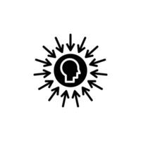 Intention line icon isolated on white background vector