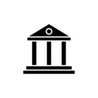 Courthouse line icon isolated on white background vector