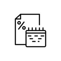 annual fee thin outline icon design good for web or mobile app vector
