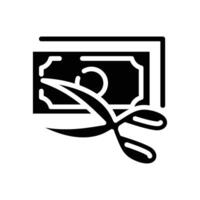 cut money solid icon design good for web or mobile app vector