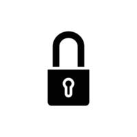 pad lock solid icon design good for web or mobile app vector