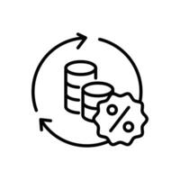 tax payroll thin outline icon design good for web or mobile app vector