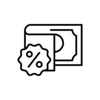 tax and money thin outline icon design good for web or mobile app vector