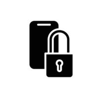 smartphone and lockpad solid icon design good for web or mobile app vector