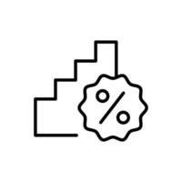 tax rising thin outline icon design good for web or mobile app vector
