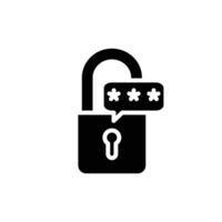 pasword lock solid icon design good for web or mobile app vector