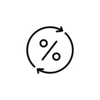tax return thin outline icon design good for web or mobile app vector