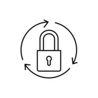 psword reset thin outline icon design good for web or mobile app vector