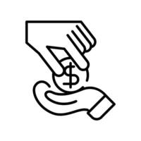 tax collection thin outline icon design good for web or mobile app vector