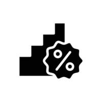tax rising solid icon design good for web or mobile app vector