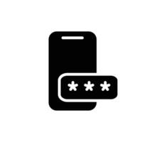 pasword smartphone pretection solid icon design good for web or mobile app vector