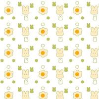 Earth-loving rabbit pattern vector