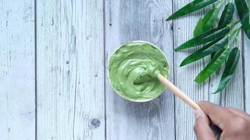 How to make a green tea mask video