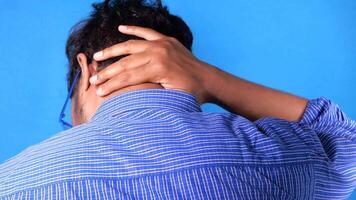 A man with his hands on his head video