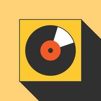 Illustration disk shadow with retro style vector