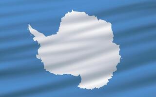 antarctica flag background with wavy fabric texture vector