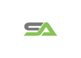 SA logo design icon template with white background vector
