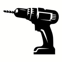 Handheld Cordless Drill Silhouette for Modern Illustrations vector