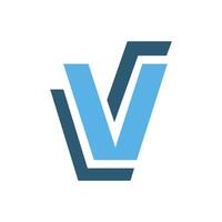 modern stylih square letter VV logo element icon and template vector