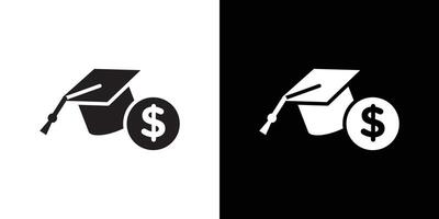 tuition fee icon Thin line flat illustration vector