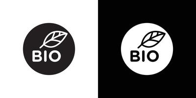 Bio icon Thin line flat illustration vector