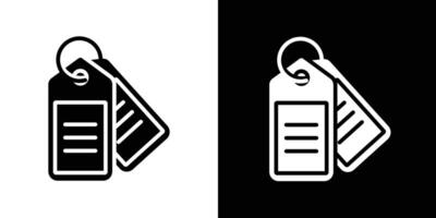 Dog tag icon Isolated flat in outline vector