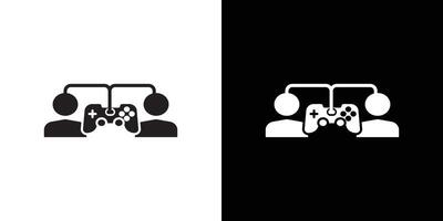 Multi Game player icon Thin line flat illustration vector