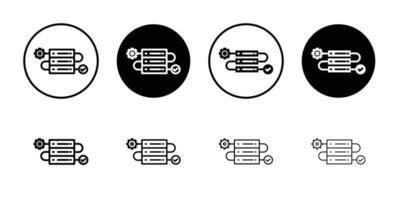 Workflow process icon logo set vector