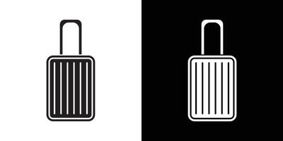 Baggage icon Thin line flat illustration vector