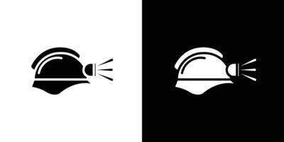 Torch helmet icon Isolated flat in outline vector