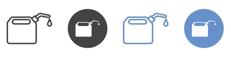 Oil can icon flat line symbol set. vector