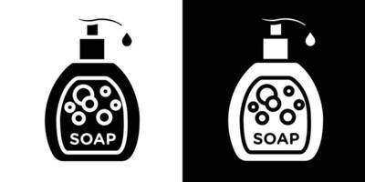 Liquid soap bottle icon Isolated flat in outline vector