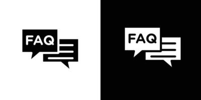 FAQ icon Isolated flat in outline vector