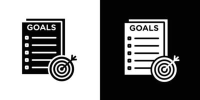 Goal setting icon Isolated flat in outline vector
