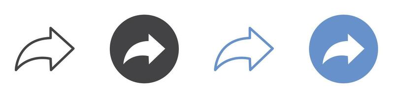 Share icon flat line symbol set. vector