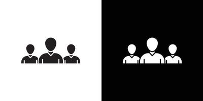 Modern teamwork icon Thin line flat illustration vector