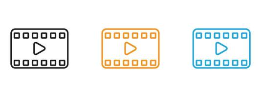 Icon Thin line illustration set vector