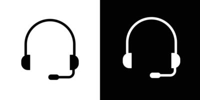 Support headset icon Isolated flat in outline vector