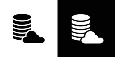 Cloud database icon Isolated flat in outline vector